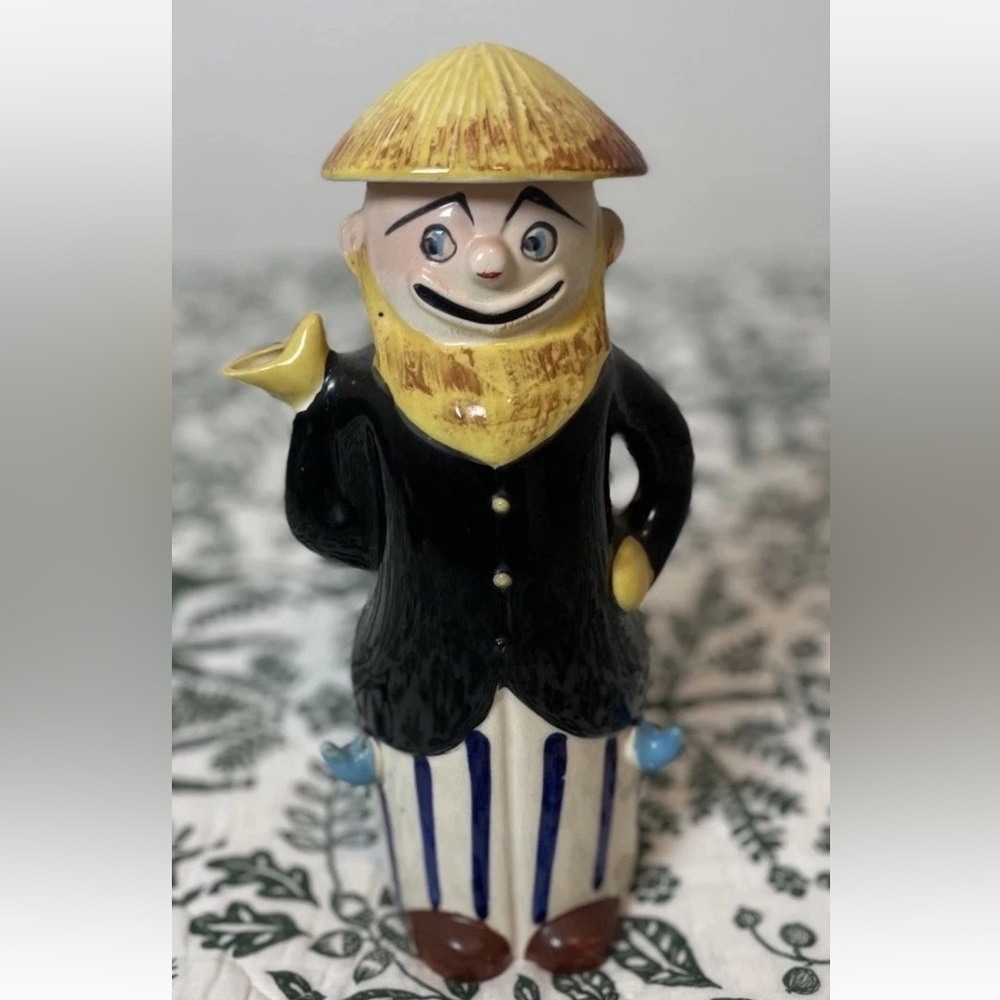 Vintage Ceramic Nautical Sailer Oil Spirt Jar Figurine Collectible Kitchen Decor